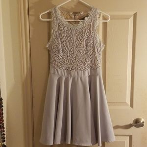 GRAY LACE DRESS